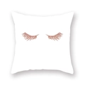 Detail view of rose gold glitter eyelash pattern on white peach skin velvet pillowcase - Eyelash Glitter Pattern Style ((13)DM207)