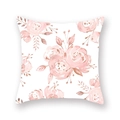 Detail showing soft watercolor rose pattern with sparkling rose gold glitter on pillowcase - Elegant Watercolor Flower Glitter Style ((21)DM207)