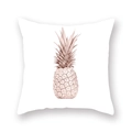 Detail view of white pillowcase featuring a decorative rose gold pineapple pattern - White Rose Gold Pineapple Style ((24)DM207)