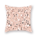 Detail of rose gold peach skin pillowcase with trendy terrazzo stone pattern and texture - Pink Orange Terrazzo Texture Style ((25)DM207)
