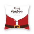 Detail of Christmas pillow cover featuring Santa suit print and festive holiday greetings - Santa Claus Costume Pattern (19XMAS16(28)) / 45x45cm (Pillow Case Only) / Red