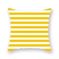 Square yellow and white horizontal striped decorative pillowcase for modern sofa decor - 45cmx45cm / Yellow White Horizontal Stripes (DM47-16)