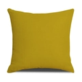 Funda de cojín cuadrada amarillo mostaza en lino con textura tejida gruesa - Textura de Lino (Solo Funda) / Amarillo Mostaza (SXYM16-16)