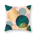 Pink bohemian mandala cushion cover with leopard print and geometric patterns - 18x18 Inch / Pink Leopard Patchwork (25)