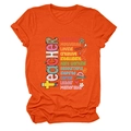 Dettaglio della t-shirt arancione per insegnanti con tipografia motivazionale verticale - Taglia S / Arancione
