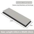 Solid grey cooling towel for fitness and sports measuring 100cm by 30cm size - 100x30cm / Grey