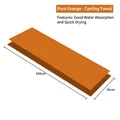 Orange cooling sports towel for fitness with quick-dry and high absorbent fabric - 100x30cm / Solid Orange
