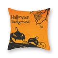 Halloween pumpkin lantern pillowcase in orange with spooky spider web pattern - Orange Pumpkin Spiderweb (21HW1-5)