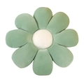 Cojín para silla de margarita en pana verde claro con centro blanco suave - 40x40cm / Verde