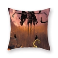 Halloween pillowcase featuring a spooky scarecrow with wings and a dark red moon - Blood Moon Scarecrow Crow (21HW1-28)