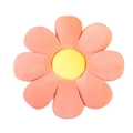 Cojín de silla margarita rosa con centro amarillo en suave tela de pana suave - 40x40cm / Rosa