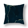 Fodera per cuscino blu marmorizzato con crepe dorate in stile nordico moderno - 45*45cm (Inserto non incluso) / Motivo Marmo Blu Scuro (DM253-20)
