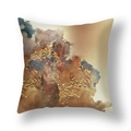 Fodera per cuscino nordica in arte astratta con texture dorata e motivi geometrici - 45*45cm (Inserto non incluso) / Decorazione Schizzi d'Inchiostro Foglia d'Oro (DM253-29)