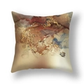 Fodera per cuscino nordica con motivi geometrici astratti e texture in foglia oro - 45*45cm (Inserto non incluso) / Arte di Lusso Marrone Terra Crema (DM253-24)