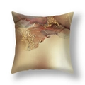 Fodera per cuscino geometrica astratta con venature di marmo in oro e rosso scuro - 45*45cm (Inserto non incluso) / Rosso Scuro Marrone Foglia d'Oro (DM253-27)