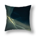 Fodera per cuscino astratta con trama a inchiostro blu scuro e linee dorate - 45*45cm (Inserto non incluso) / Ottanio Scuro Nero Linea d'Oro (DM253-11)