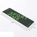 Microfiber sports towel in dark green and light green with SPORT TIME print - 100*30cm / Dark Green + Light Green