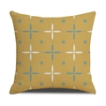Nordic geometric star linen pillowcase in mustard yellow and teal blue pattern - 45x45CM (No Core) / Mustard Yellow Blue Star (SXYM14-34)