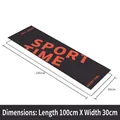 Mikrofaser Fitness Handtuch in Schwarz mit orangefarbenem Aufdruck, 100x30cm - 100*30cm / Schwarz + Orange