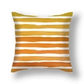 Minimalist square throw pillow cover featuring vibrant orange and yellow watercolor stripes - Watercolor Gradient Stripes Style (23CR13-2)