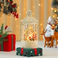 Weihnachtslaterne Spieluhr mit Weihnachtsmann-Figur und funkelnder Glitzer-Wasserkuppel - Weihnachtsmann mit Kind Stil