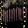 Pink acrylic spiral icicle ornaments for Christmas tree hanging decorations set of 12 - Pink
