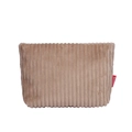 Khaki Kord-Einkaufstasche mit Stickerei, großem Fassungsvermögen und Mode-Label - Khaki