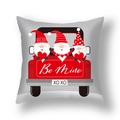 Fodera per cuscino di San Valentino con gnomi e stampa camion retrò Be Mine - 45x45cm Peluche Corto / Tre Gnomi Camion Rosso (22DM16-22)
