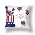 Detaillierter Kissenbezug zum 4. Juli mit patriotischem Zylinder, Sternen und Feuerwerk - Zylinder Feuerwerk Independence Day Stil (23DM1-3)