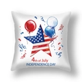 Detail of 4th of July Independence Day pillowcase with stars and balloon design - 45x45cm (Single Cover) / Stars and Stripes Ring 4th of July Style (23DM1-6)