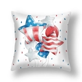 Detail of USA Independence Day pillowcase with red, white, and blue balloon pattern - 45x45cm (Single Cover) / Star and Stripe Balloons Combo Style (23DM1-7)
