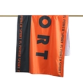 Quick-dry microfiber beach towel in vibrant orange and black with Power Sport slogan - 80x160cm / Orange