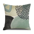Morandi abstrakter Kissenbezug mit mintgrünen und beigen geometrischen Mustern - 45x45cm / Moderner Abstrakt Geometrischer Stil 11 (23YM7-11)