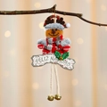 Weihnachts Rentier Plüschfigur mit Feliz Navidad Schild und Glöckchen Anhänger - Rentier