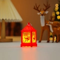 Rote Weihnachtslaterne mit Weihnachtsmann und warmem LED-Licht für festliche Dekoration - 10.5*5.5cm / Roter Weihnachtsmann