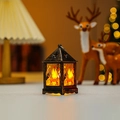 Vintage Bronze-Weihnachtslaterne mit Rentier-Wald-Silhouette und warmem LED-Licht - 10.5*5.5cm / Bronze Elch