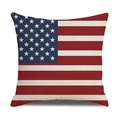 Independence Day pillow cover featuring American flag pattern in red, white and blue - Classic US Flag Style (23YM8-10)