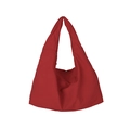 Minimalistische tiefrote Nylon Hobo-Tasche mit integriertem Griff für Damen im Alltag - Rot