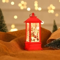 Rote Weihnachtslaterne mit Weihnachtsmann-Motiv und warmem LED-Licht Dekoration - Rot (Weihnachtsmann)