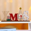DIY Wooden XMAS alphabet table decor with red gnome and Christmas tree details - XMAS Style