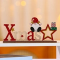 DIY Christmas wooden Xmas letter tabletop decoration with red polka dot gnome - XMAS Style
