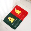 Tappeto natalizio con omino di pan di zenzero in rosso e verde per la casa - 40x60cm / Omino di Pan di Zenzero Rosso e Verde