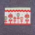 Detailed pattern of a Christmas table mat featuring festive ornaments and snowflakes - Christmas Ball