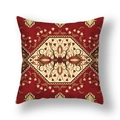 Persian style burgundy cushion cover with vintage short plush symmetrical patterns - Wine Red Persian Symmetrical (23CR9-24)