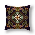Square purple cushion cover with ethnic geometric patterns and Celtic knot design - Dark Purple Celtic Knot (23CR9-27)
