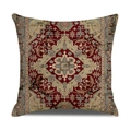Persian style red decorative pillowcase with vintage ethnic patterns for sofa - Wine Red Beige Persian (23CR9-6)