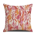Ethnic watercolor style linen pillow cover featuring red and orange abstract patterns - Red/Pink/Orange/White Fusion Abstract (23YM21-21) / 45x45cm (Single Cover)