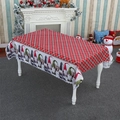 Christmas rectangular tablecloth with red green plaid and festive gnome patterns - Red Green Scottish Plaid Gnome (1.8m) / 1.8m