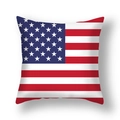 Square Independence Day pillow cover featuring classic US flag stars and stripes pattern - 45x45cm (Single Cover) / Standard Stars and Stripes Full Print Style (23DM1-10)