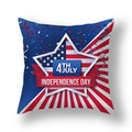 US Independence Day pillow cover featuring 4th of July stars and stripes design - 45x45cm (Single Cover) / Streamer and Star 4th of July Style (23DM1-20)